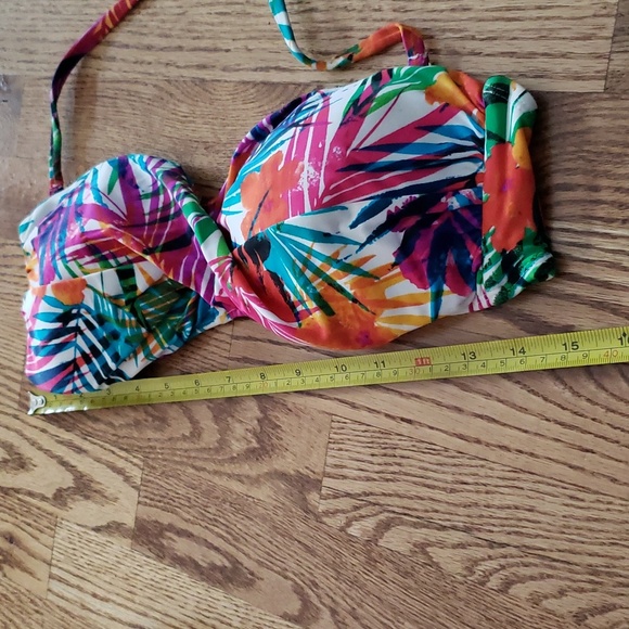 (M) Tropical Print Colorful Bikini Swimsuit Beach Resort Pool - Picture 5 of 7